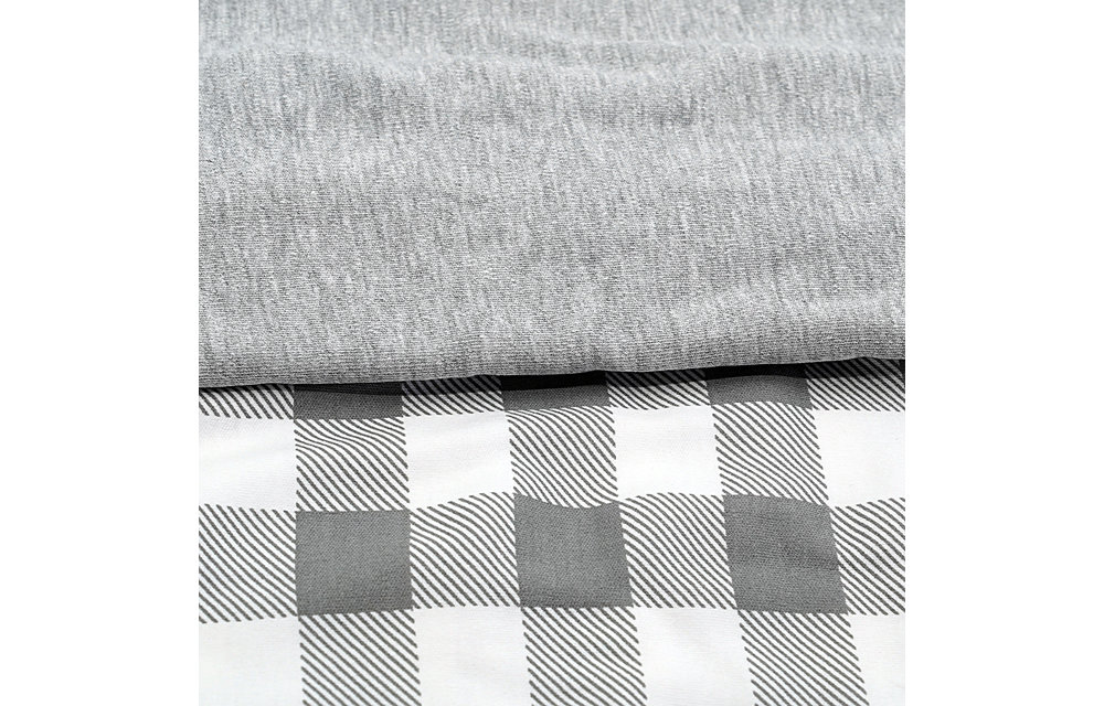 First Essentials Crib Sheet In Dark Gray/Checkered (2 Pack)