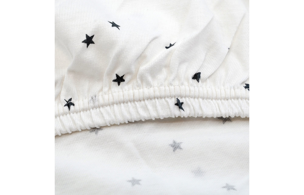 First Essentials Crib Sheet In Gray Stars