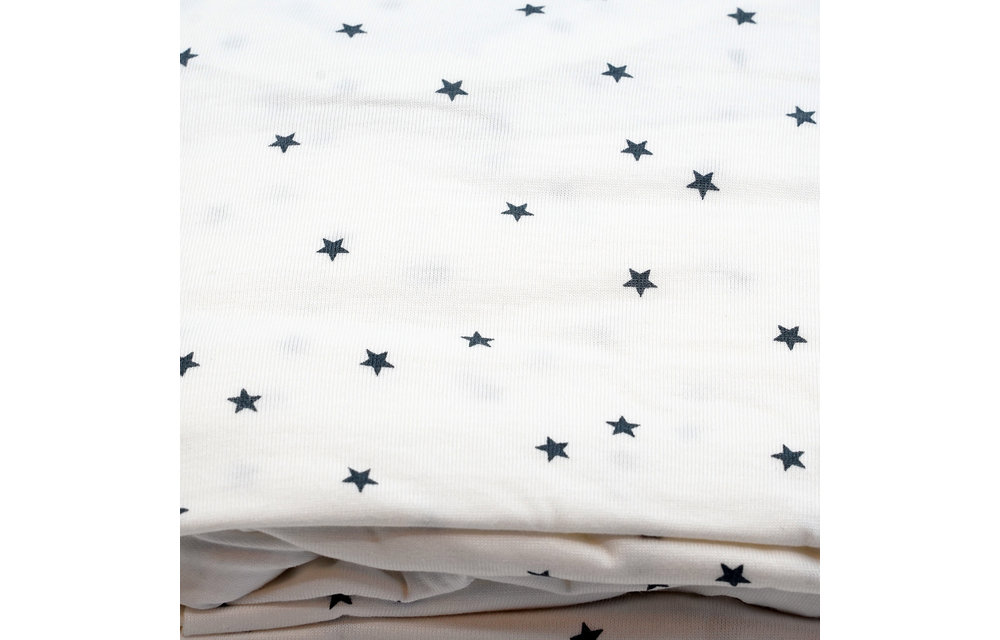 First Essentials Crib Sheet In Gray Stars