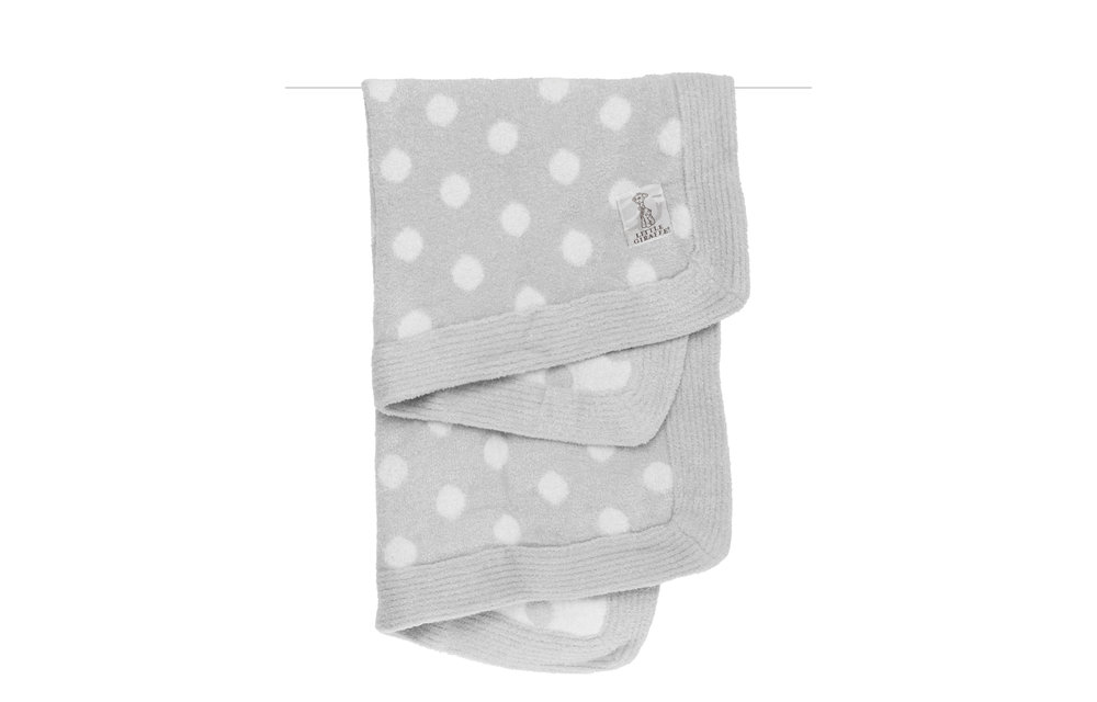 Little Giraffe Dolce Dot Blanket In Silver