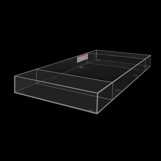 Play Tots Clear Choice Acrylic Lucite Changers With Side Compartments- 6MM Thick Diaper Changing Tray 51"