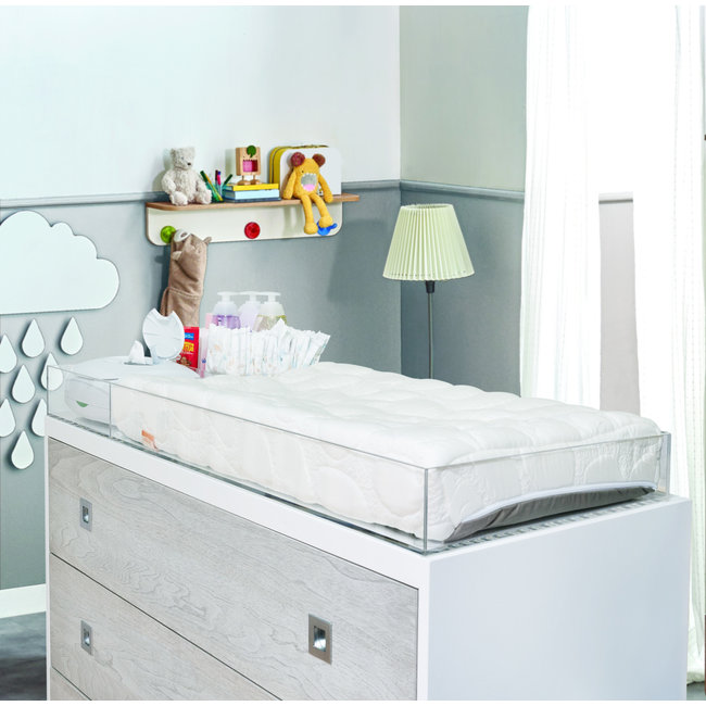 Play Tots Clear Choice Acrylic Lucite Changers With Two Compartments- 6MM Thick Diaper Changing Tray 45"