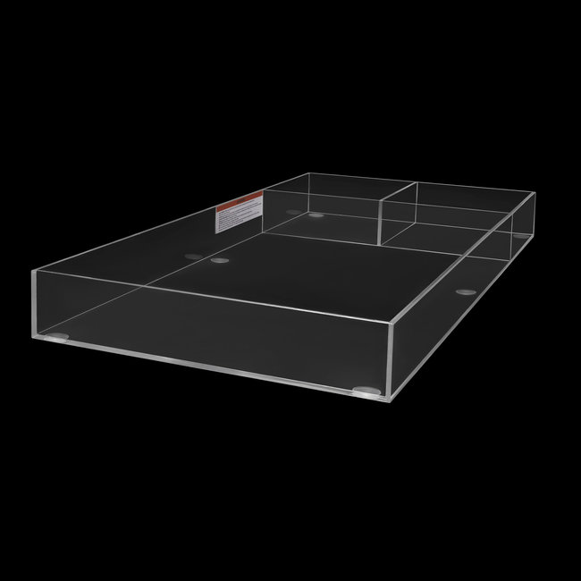 Play Tots Clear Choice Acrylic Lucite Changers With Two Compartments- 6MM Thick Diaper Changing Tray 45"