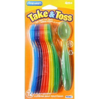 Boon Tomy Take And Toss 12 Pc Infant Spoons