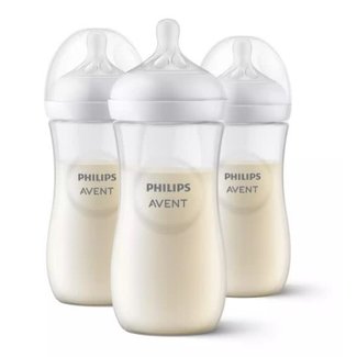 Avent Philips Avent Natural 11 Ounce BPA Free Bottle, 3 Pack In Clear