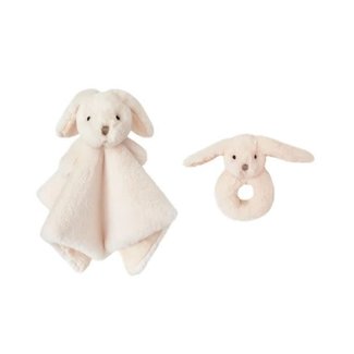 Mon Ami Mon Ami Arabelle Luxe Pink Bunny Lovie & Rattle Set