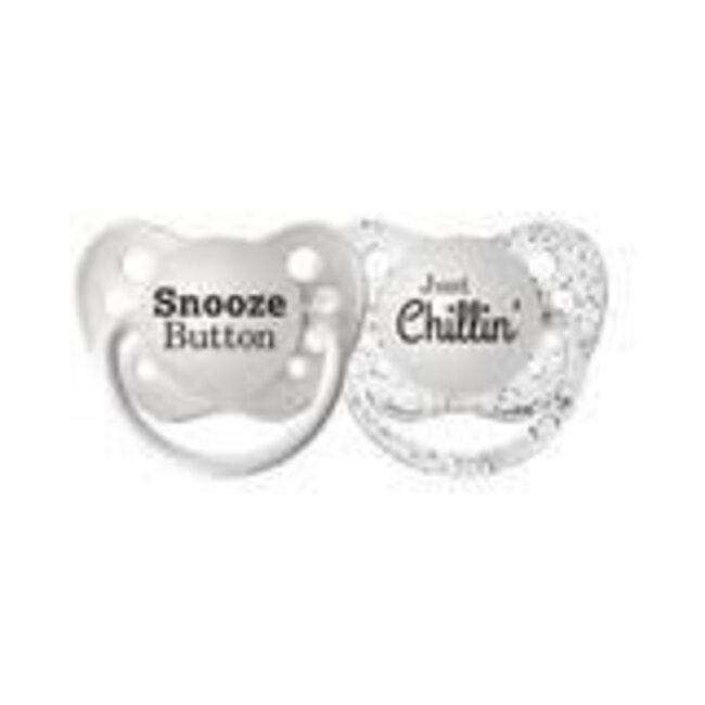 Ulubulu Snooze Button & Just Chillin  Pacifier 0-6M