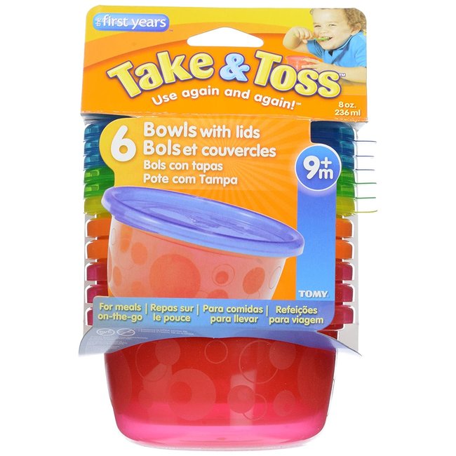 Take & Toss 8 Oz Bowls with Lids - 6 Pack