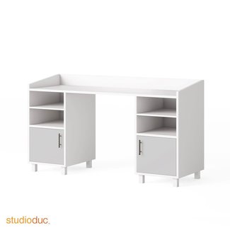 Duc Duc Duc Duc Indi Double Wide Desk In Light Grey