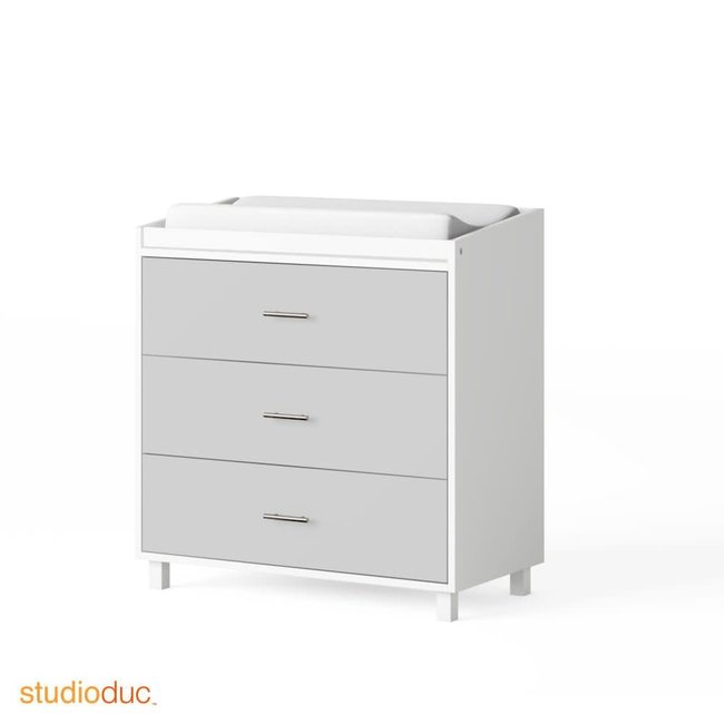 Duc Duc Indi 3 Drawer Dresser/Changer  In Light Grey