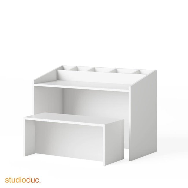 Duc Duc Indi Art Desk Plus Seat In White