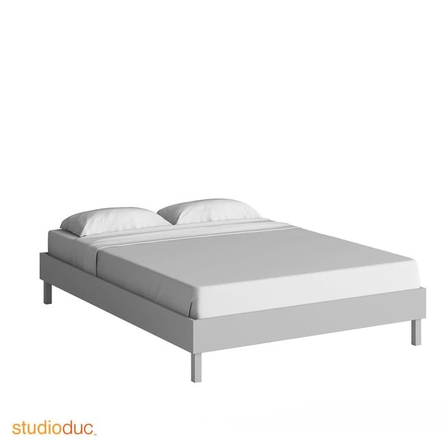 Duc Duc Indi Full Platform Bed In Light Grey