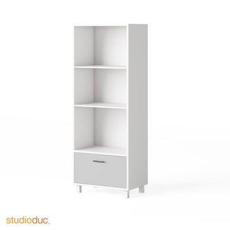 Duc Duc Duc Duc Indi Tall Bookcase In Light Grey