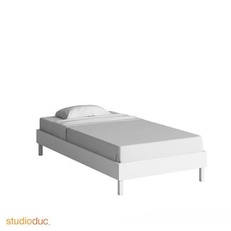 Duc Duc Duc Duc Indi Twin Platform Bed In White