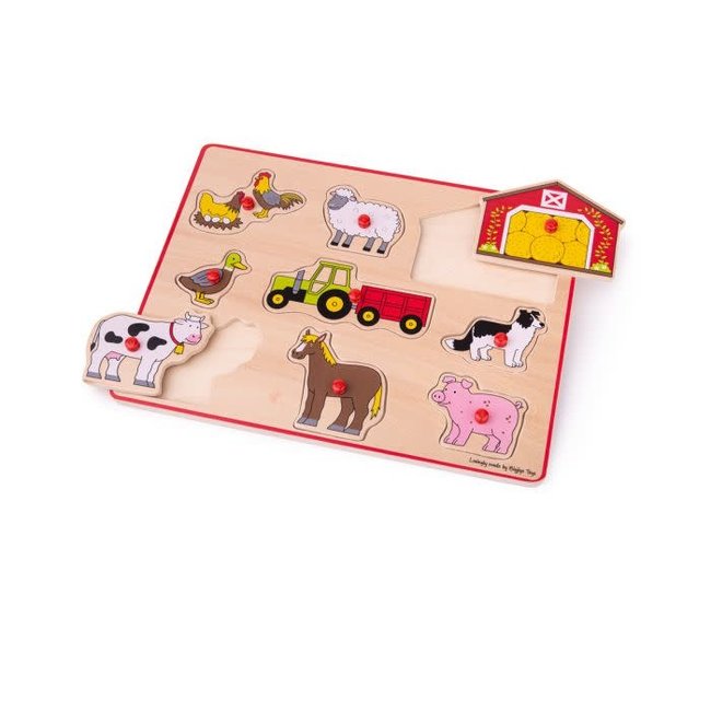 Bigjigs Toys Lift Out Puzzle - Farm