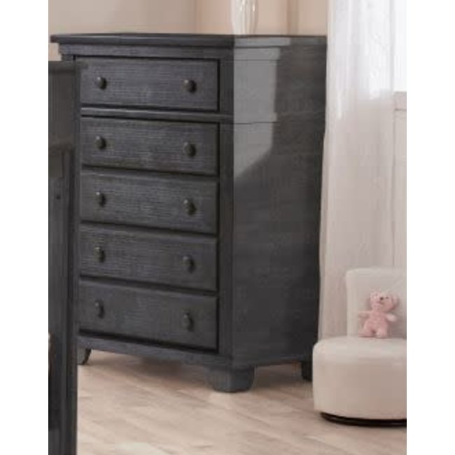 Pali Furniture Potenza 5 Drawer Dresser In Distressed Granite