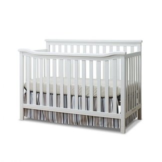 Sorelle Sorelle Berkley Flat  Top Panel Crib In White