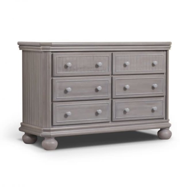 Sorelle Finley Lux 6 Drawer Dresser In Weathered Gray