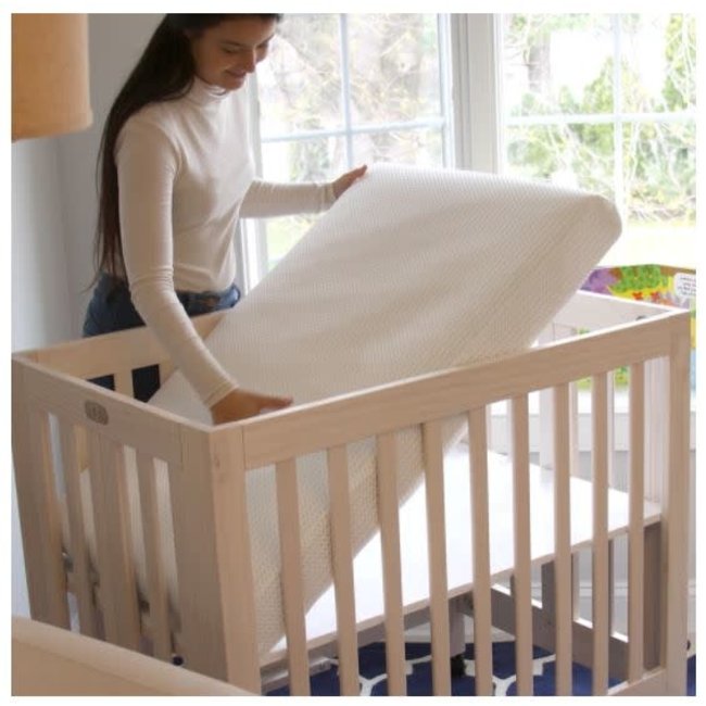 Lullaby Earth Breeze Air Mini Porta Crib Mattress In White