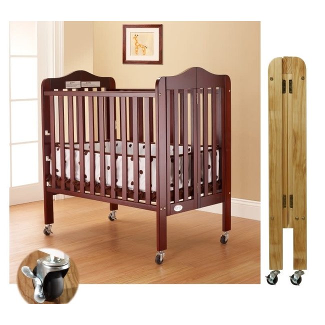 Orbelle Noa Three Level Portable Crib In Cherry