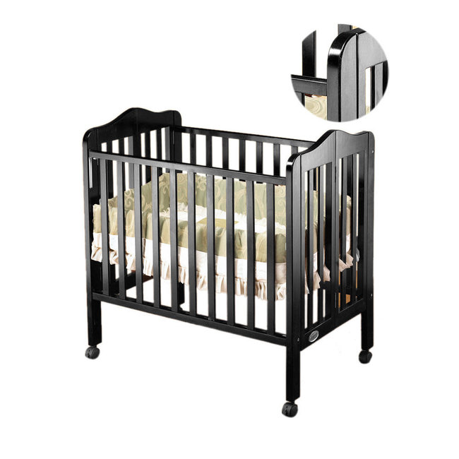 Orbelle Noa Three Level Portable Crib In Espresso