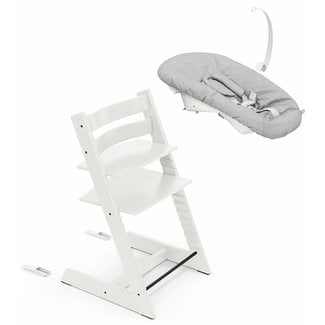 Stokke Stokke Tripp Trapp Classic Highchair In White With Newborn Set