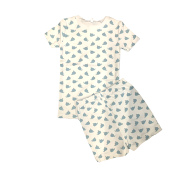 BenBen Baby Whales Shorts Pajama Set - 18/24m