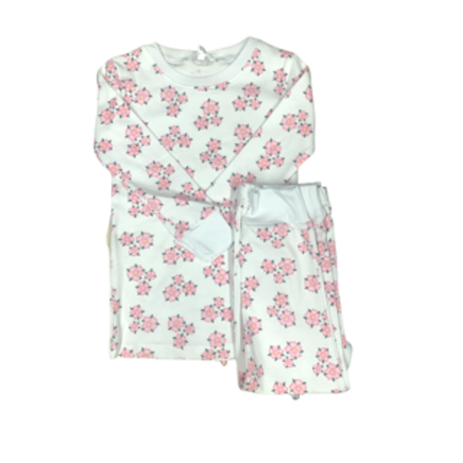 BenBen Pink Flowers Pajama Set - 2t