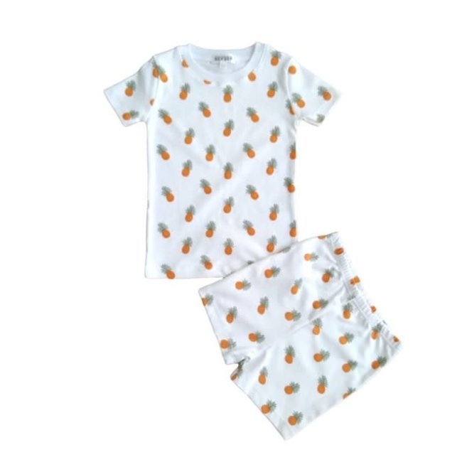 BenBen Pineapples Shorts Pajama Set - 2t