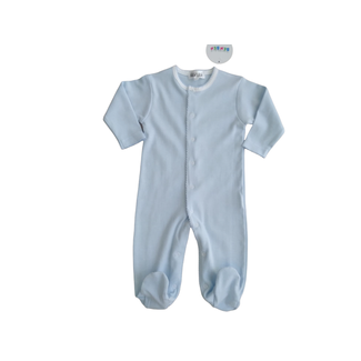 BENBEN BenBen Blue Stripe Footie Pajama - 9/12m