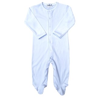BENBEN BenBen Blue Picot Footie Pajama - 0/3m