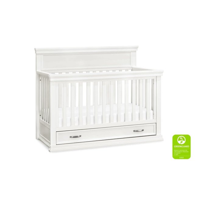 Franklin And Ben Langford 4 In 1 Convertible Crib With Drawer In Warm White