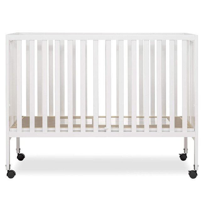 Dream On Me Full Size Quinn Modern 2 in 1 Folding Crib In White