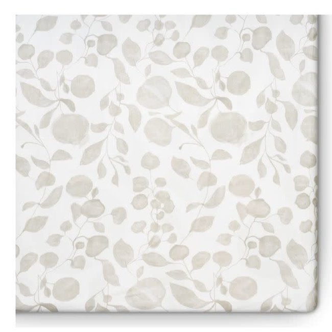 Oilo Crib Sheet In Leaf (Jersey Fabric)