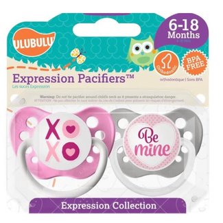 Ulubulu Ulubulu XOXO/BE MINE Pacifiers 6-18 M