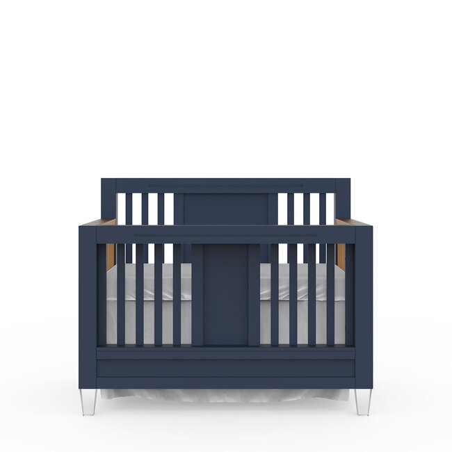 Romina Millenario Convertible Crib  / Navy/ White sides