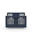 Romina Millenario Convertible Crib  / Navy/ White sides