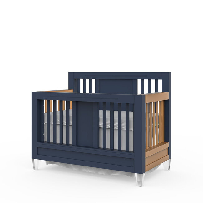 Romina Millenario Convertible Crib  / Navy/ White sides