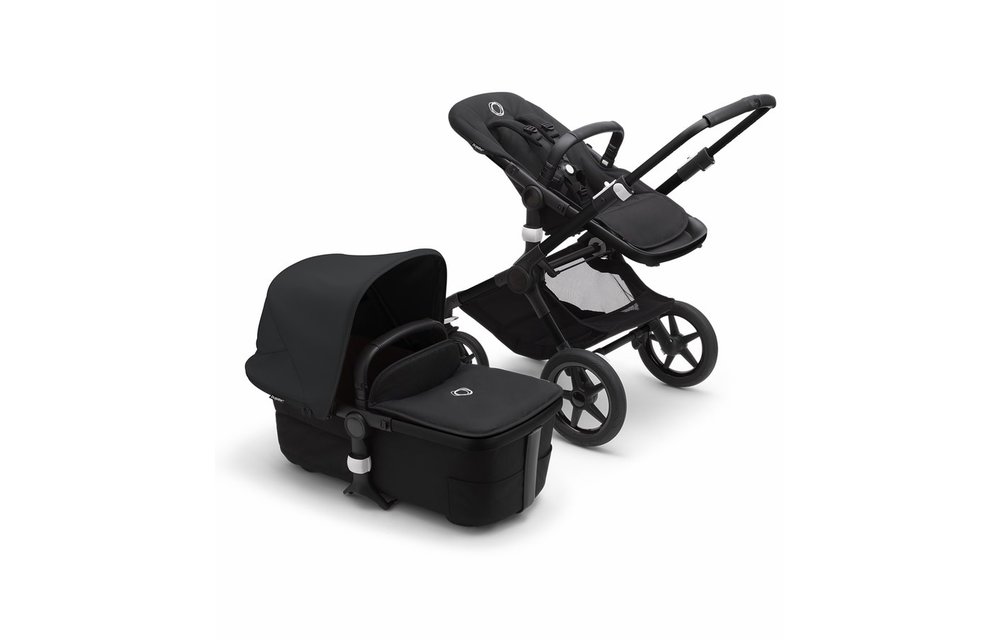 Bugaboo Fox3 Complete Black Frame Stroller With Bassinet