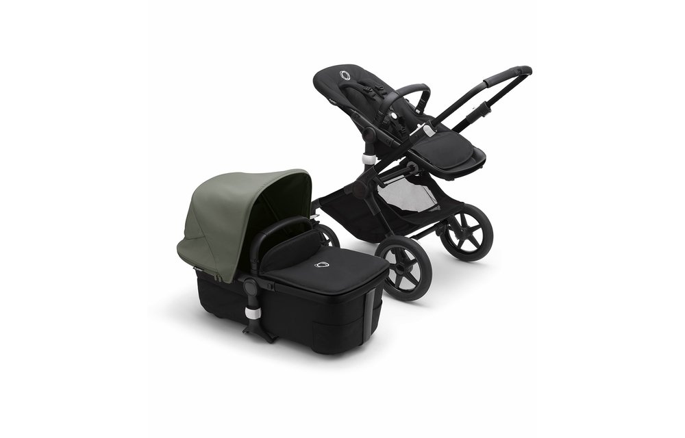 Bugaboo Fox3 Complete Black Frame Stroller With Bassinet