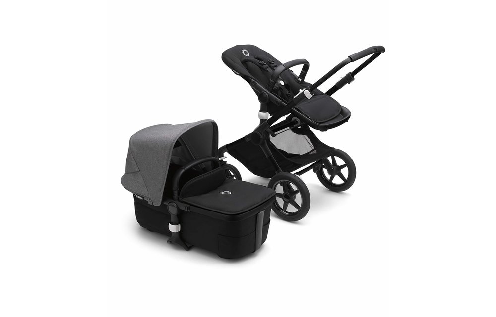 Bugaboo Fox3 Complete Black Frame Stroller With Bassinet
