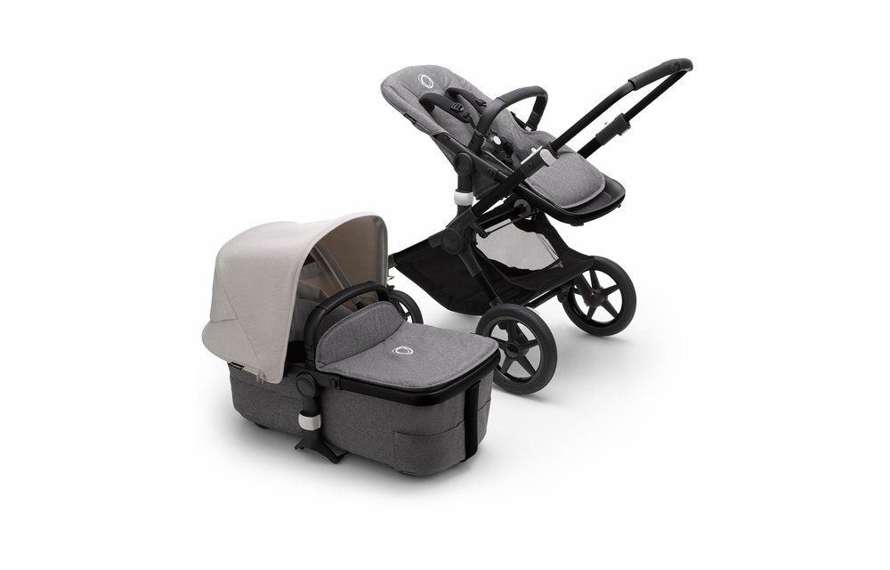Bugaboo Fox3 Complete Black Frame Stroller With Bassinet