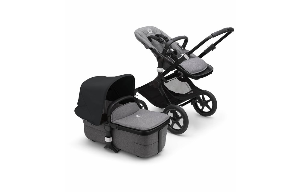 Bugaboo Fox3 Complete Black Frame Stroller With Bassinet