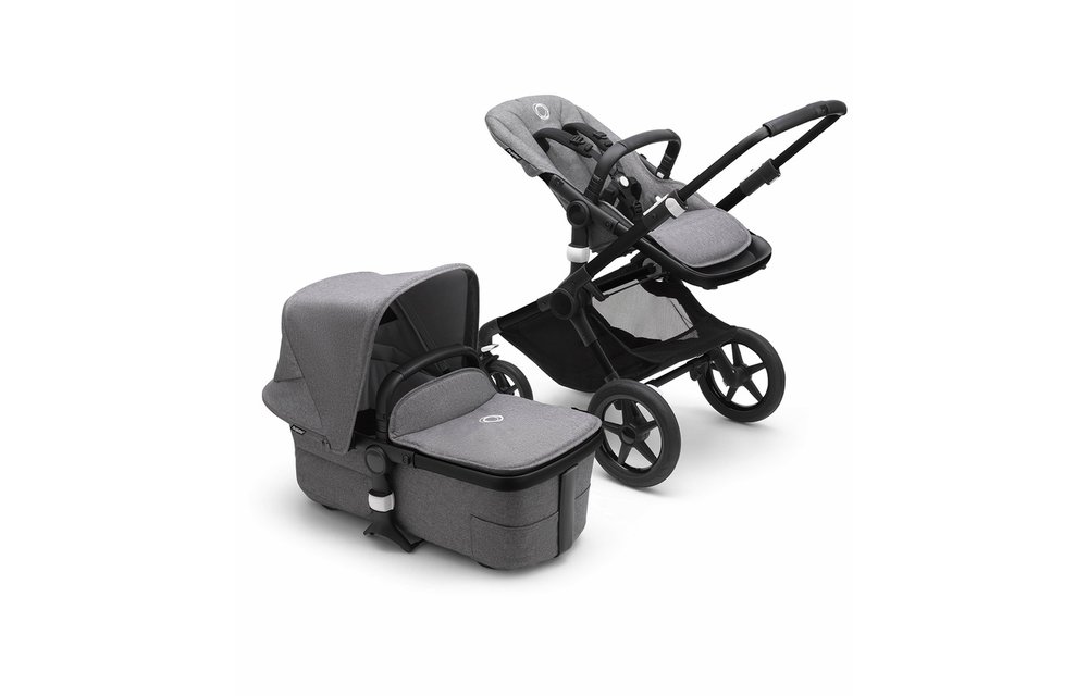 Bugaboo Fox3 Complete Black Frame Stroller With Bassinet