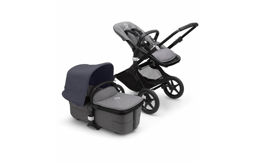 Bugaboo Fox3 Complete Black Frame Stroller With Bassinet