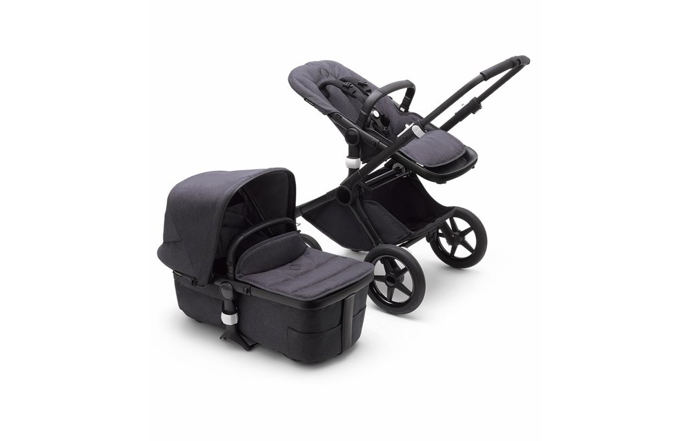 Bugaboo Fox3 Complete Black Frame Stroller With Bassinet