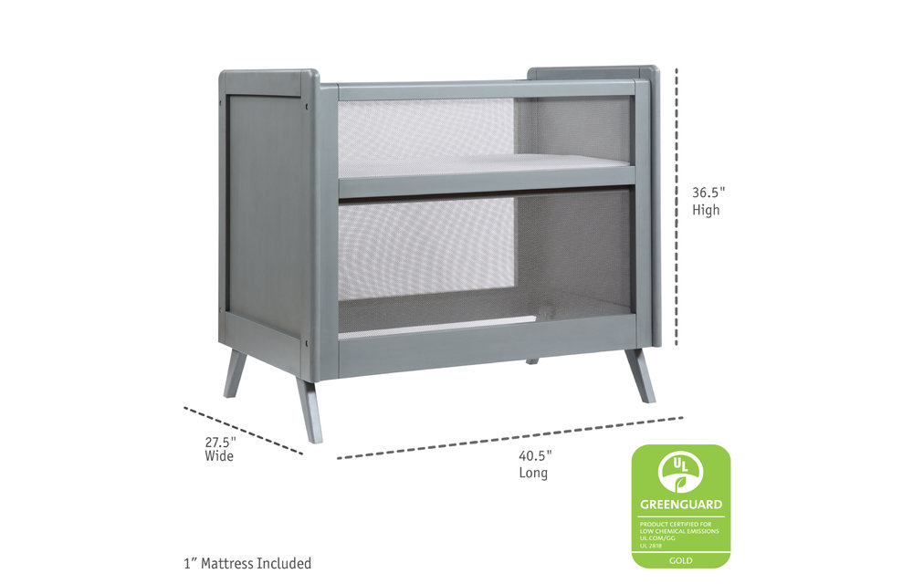 BreathableBaby Breathable Mesh 2 In 1 Mini Crib