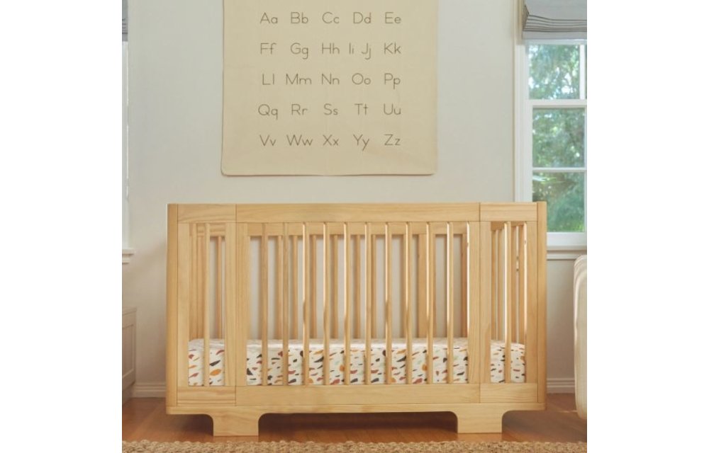Baby Letto Yuzu 8 In 1 Convertible Crib With Toddler Rail In Natural Walnut