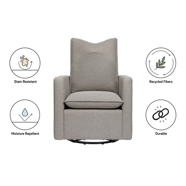 Baby Letto Cali Pillowback Swivel Glider in Fabric  Water Repellent & Stain Resistant
