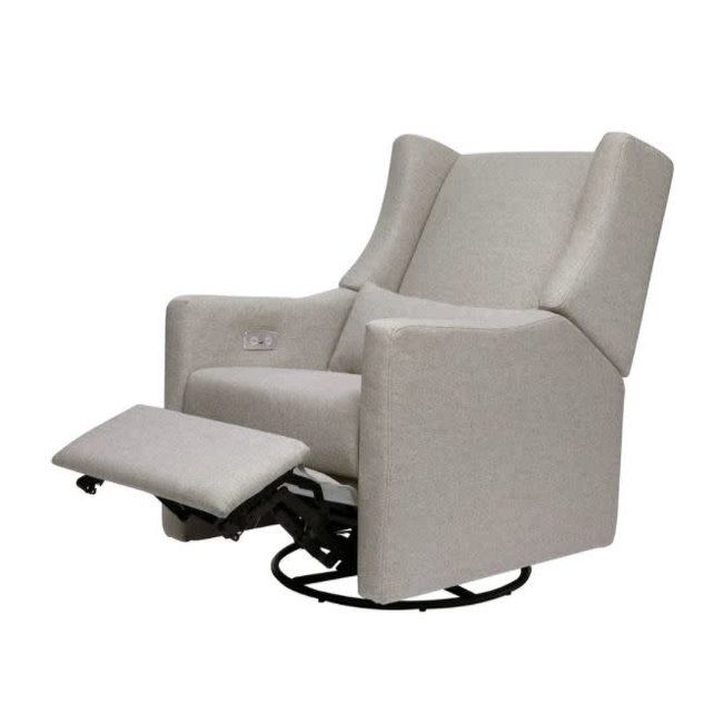 Baby Letto Kiwi Electronic Recliner and Swivel Glider in Eco-Performance Fabric with USB port | Water Repellent & Stain Resistant